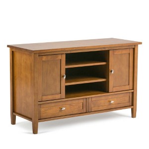 Norfolk Solid Wood TV Media Stand Honey Brown For TVs up to 50 inches - Wyndenhall