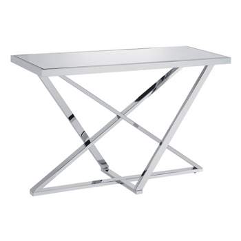 Drubeck Mirrored Rectangle Sofa Table Chrome - HOMES: Inside + Out