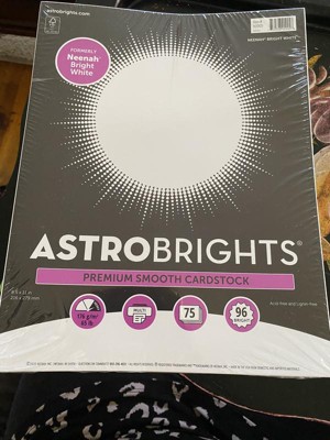 Astrobrights “3” Neenah Cardstock Bright White 65 lb 8.5 x 11 90905