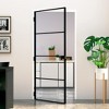 vidaXL Interior Door Black 36.6"x79.3" Tempered Glass&Aluminum Slim - 2 of 4