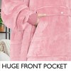 Women's Fleece Blanket Hoodied Oversized Sweatshirt, Warm Cozy Fuzzy Wearable Flannel Blanket Women, One Size Fits All - Catalonia - 3 of 4