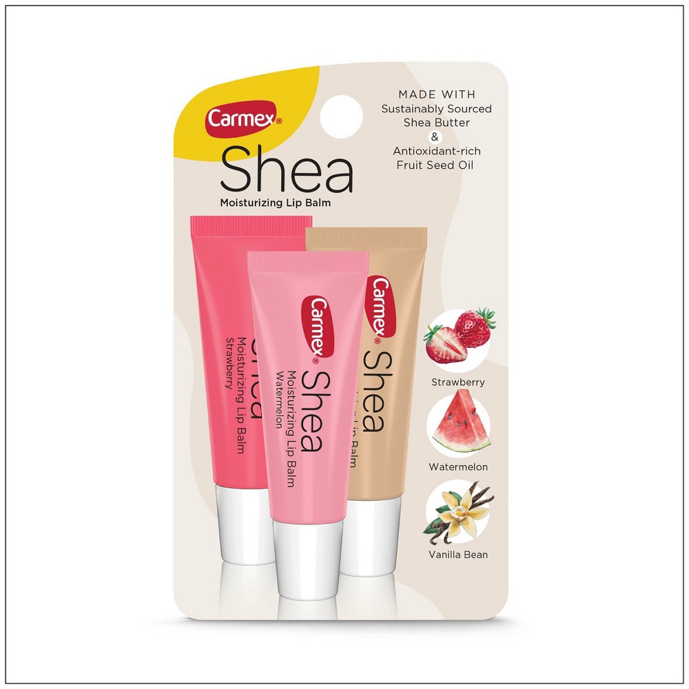 Carmex Shea Moisturizing Lip Balms - 3pk/1.05oz