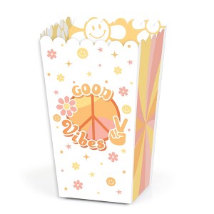 Big Dot of Happiness Stay Groovy - Boho Hippie Party Favor Popcorn Treat Boxes - Set of 12 - 1 of 4