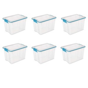 Sterilite 20 Qt Gasket Box, Stackable Storage Bin with Latching Lid and ...