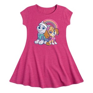 Girls' - Paw Patrol - Best Friends Fit & Flair Cap Sleeve Dress - 1 of 4