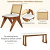Whisen 6-Piece 82.7" Extendable Dining Table Set with 4 Upholstered Chairs & Bench - 3 of 4