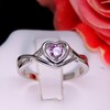 Christine Engagement Ring for Women Promise Heart Birthstone Cz Sterling Silver by Ginger Lyne - 3 of 4