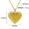 Electroplated Gold Plated Heart Box Necklace - 4 of 4