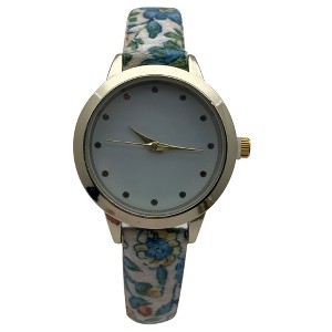 Olivia Pratt Flower Printed Delicated Band Women Watch - 1 of 3