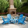 WestinTrends Dylan 5-Piece Outdoor Patio HDPE Adirondack Chair With Round Coffee Table Conversation Set - 2 of 4