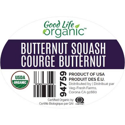 Fresh Organic Butternut Squash - each
