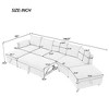 NicBex Modern 146.9" Pull Out Sofa Bed Linen Convertible Sleeper Sofa with Storage Ottoman and Chaise for Living Room - 2 of 4