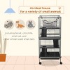 Rolling Metal Small Animal Cage with 4 Tiers and Hammock for Chinchillas,44'' Large Pet Habitat - LAOTIES - 4 of 4
