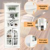 Corner Storage Cabinet, Freestanding Bookcase with Doors and Adjustable Shelves, 5-Tier Corner Display Cabinet for Dining Room Living Room - 4 of 4