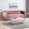 NicBex 83.25 Inch 3 Seater Sofa Couch with Deep Seat Modern Comfy Velvet Couch with Wood Legs for Living Room - 2 of 4