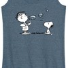 Women's - Peanuts - Rerun And Snoopy Bubbles Graphic Racerback Tank - 2 of 4