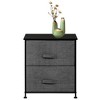Resenkos 2 Drawers Double Layer Night Stand, Accent End Table Chest - Grey Gray - 2 of 4