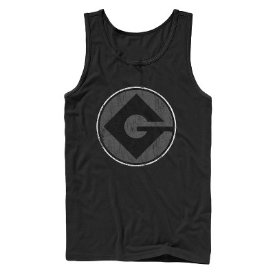 Men's Despicable Me Gru Logo Tank Top - Black - Small : Target