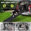 250 lbs Capacity Folding Dog Ramp - Heavy Duty Quad-Fold Non-Slip Portable Pet Stairs for Car, SUV & Truck (Seniors/Pets Safe Access) - 2 of 4