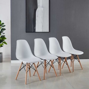 Plastic Chair, Set of 4, KD Leg - 1 of 4