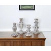 HomeRoots Set of Four White Washed Resin Tabletop Candle Sticks - 2 of 4
