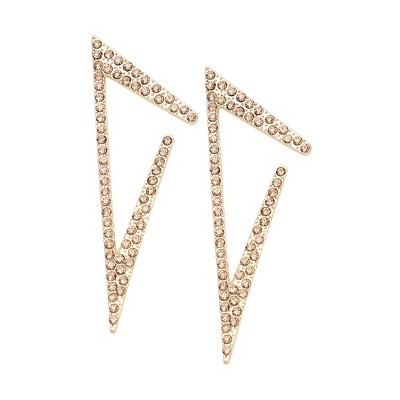 SOHI Women's Gold Geometric Bling Drop Earrings