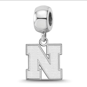 Black Bow Jewelry Sterling Silver Nebraska Cornhuskers NCAA Bead Charm - 1 of 4