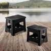 TopCompy Folding Step Stool Compact Portable Non Slip 300 lbs Capacity for Home Bathroom Kitchen Adults Children, Black, 11.26"*2.95"*13.1" - 2 of 4