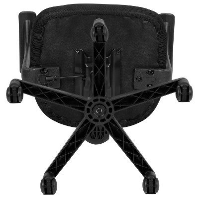Sleek Mid-Back Black Mesh Swivel Task Chair with Lumbar Support