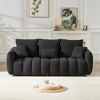 3+3 Teddy Fleece Modern Sofa Combo with Wooden Frame & 6 Cushions - 4 of 4