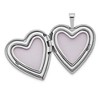 Black Bow Jewelry 20mm Diamond Star Design Heart Shaped Locket in 14k White Gold - 4 of 4