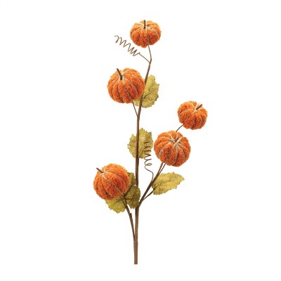 Plush Fall Pumpkin Spray (Set of 2)