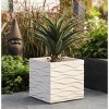 LuxenHome White Waves 14.2" Square MgO Planter, Indoor and Outdoor - 2 of 4