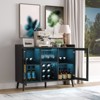 47" Coffee Bar Cabinet with Wine Rack, Wooden Sideboard Buffet Cabinet, 4 Tier Wine Bar Cabinet with Glass Door for Living Room, Kitchen - 2 of 4