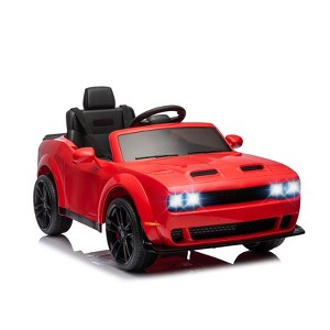 Kids Electric Car | Licensed Dodge Challenger Ride-On 12V Battery-Powered Vehicle with Remote - 1 of 4