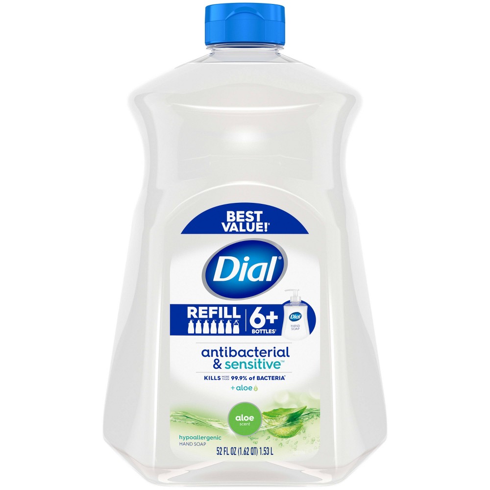 Photos - Soap / Hand Sanitiser Dial Sensitive Aloe Hand Soap Gel Refill - 52 fl oz 