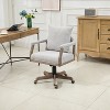 Computer Chair Office Chair, Adjustable Swivel Chair Fabric Seat, Boucle Accent Chairs with Arms, Sitting Oversized Chair for Living Room-The Pop Home - 4 of 4
