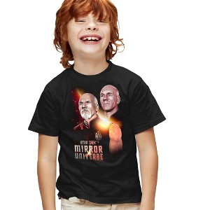 Boys' Star Trek Mirror Picard T-Shirt Black X Small - 1 of 4