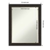 Amanti Art Accent Bronze Narrow Petite Bevel Bathroom Wall Mirror 27.5 x 21.5 in. - 4 of 4
