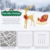 GlasFlength Decorative Objects Elk Deer Sled Decoration Christmas Deer Outdoor Yard Decoration Courtyard Elk Decoration, Gold, 22"*8"*51" - 4 of 4