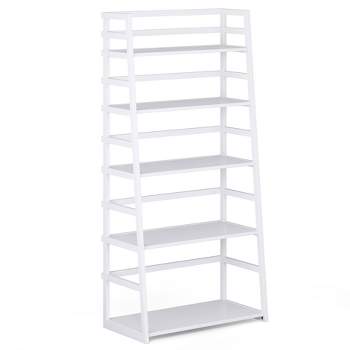 63" Normandy Ladder Shelf Bookcase White - WyndenHall