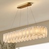 23.6-47.2" Round Alabaster Kitchen Island Gold Chandeliers - 4 of 4