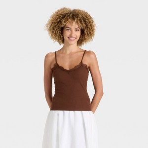 Women's Lace Tank Top - A New Day™ - 1 of 4