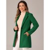 INSPIRE CHIC Women's Regular Fit Notched Lapel Long Sleeve Buttoned Classic Coat - 2 of 4