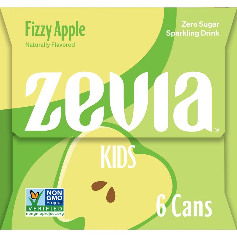 Zevia Kidz Fizzy Apple Zero Calorie Soda - 6pk/7.5 fl oz Cans, 5 of 6