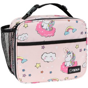 OPUX Insulated Lunch Bag, Leakproof Soft Cooler Tote Box School Kids Boys Girls, Small Compact Reusable Adult Men Women - 1 of 4
