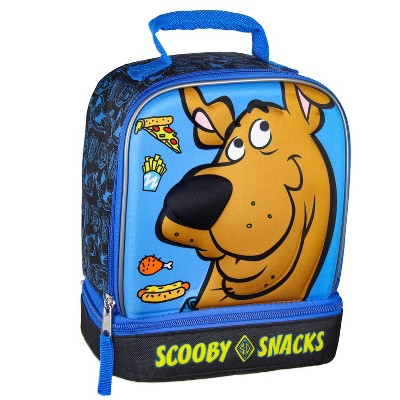 Scooby Doo Lunch Box Bag, Side Drink Pocket Holder Insulated Zips GUC