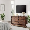 6 Drawer Dresser, Vintage Chest of Drawers with Bevel Design, Modern Dresser TV Stand for Bedroom, Living Room, Entryway and Closet - 4 of 4