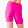 Calypsa Women's Chlorine Resistant High Waisted Mid-Thigh Swim Shorts - 3 of 4