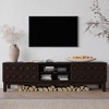 LOVSON Modern Mid-Century Media Console with 4 Drawers,Cable Management, TV Console Table for TVs up to 75",for Living Room,Office(Dark Brown) - 4 of 4